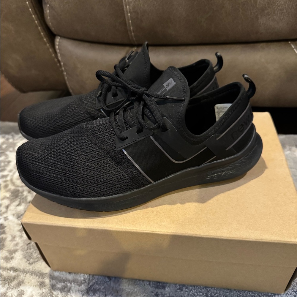 New Balance Women’s Black Knit Sneakers